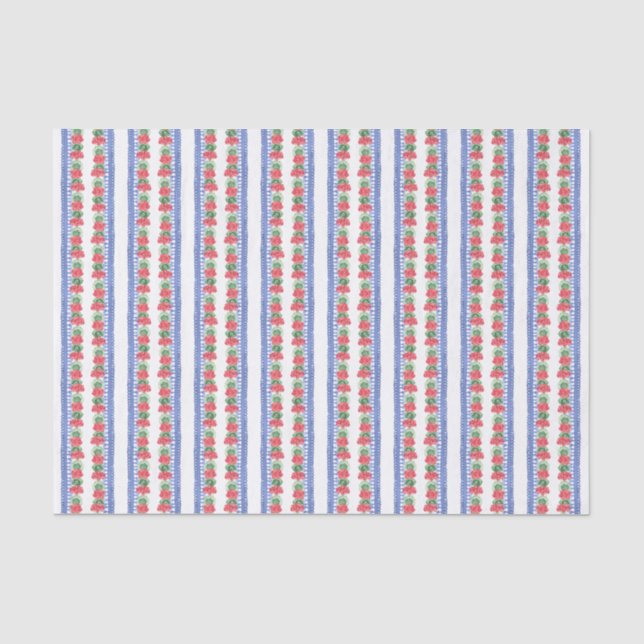 Papier Mousseline Motif des Geraniums rouges (Recto)