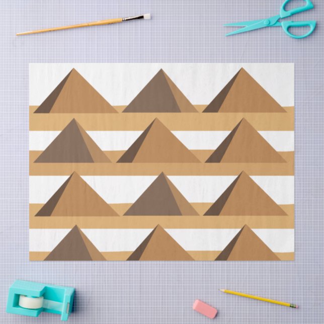 Papier Mousseline Motif des pyramides égyptiennes (Artisanat)