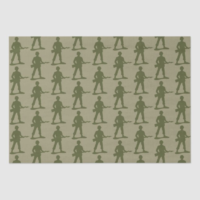 Papier Mousseline Motif des soldats de l'Armée verte (Recto)