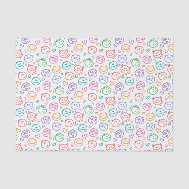 Papier Mousseline motif des sourires (Recto)