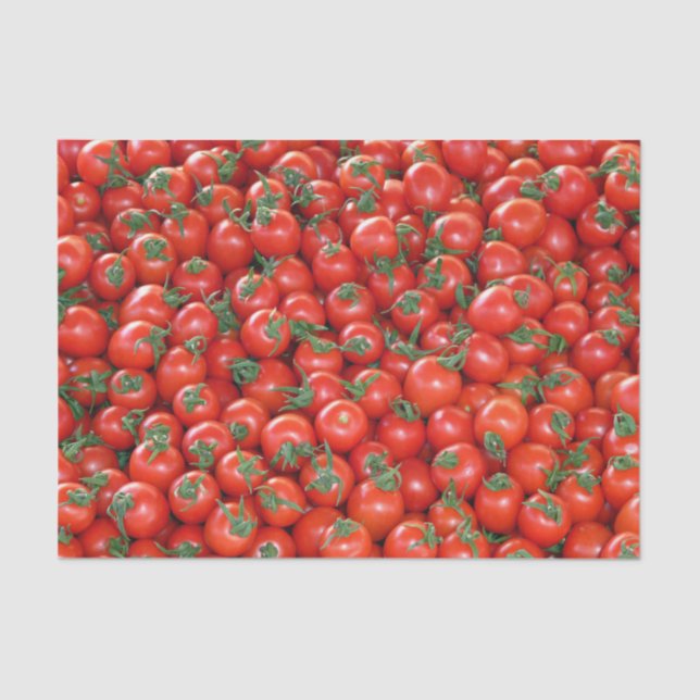 Papier Mousseline Motif des tomates de Cerisier rouge (Recto)