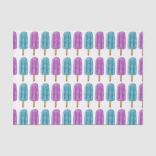 Papier Mousseline Motif d'été de la Pop de glace bleu et violet cong