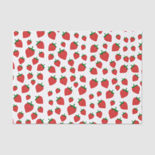 Papier Mousseline Motif d'été fraise