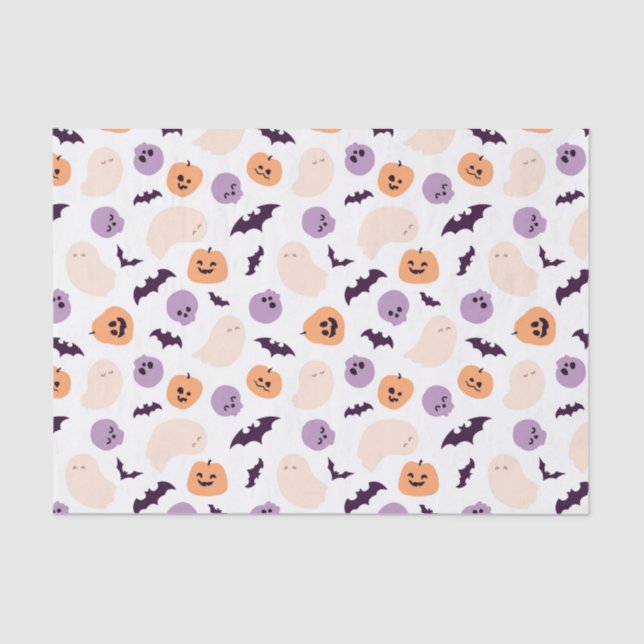 Papier Mousseline Motif d'Halloween pour enfants amusants (Recto)