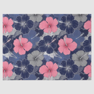 Papier Mousseline Motif d'Hibiscus Tropical Côtier (2)