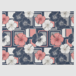 Papier Mousseline Motif d'Hibiscus Tropical Côtier (4)