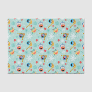 Papier Mousseline Motif d'hiver de la rue Sesame