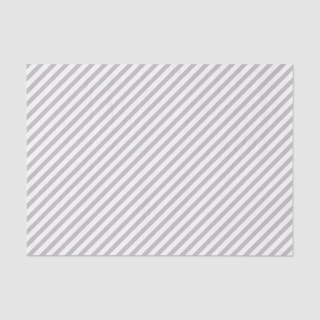 Papier Mousseline Motif diagonal gris et blanc moderne (Recto)