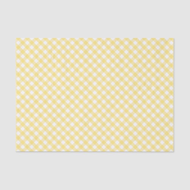 Papier Mousseline Motif diagonal jaune de guingan (Recto)
