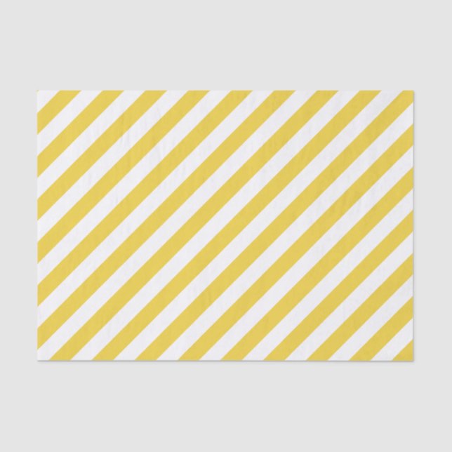 Papier Mousseline Motif diagonal jaune et blanc de rayures (Recto)