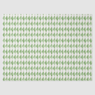 Papier Mousseline Motif diamant arlequin de vacances vert