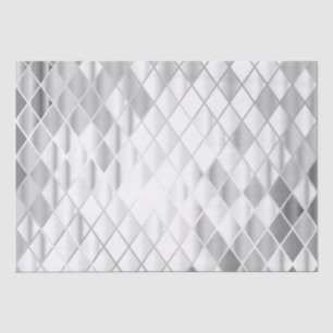 Papier Mousseline Motif diamant gris argent Toutes les occasions
