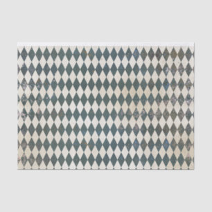 Papier Mousseline Motif Diamond Arlequin Vert