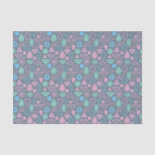 Papier Mousseline Motif d'icône de pierre gemme