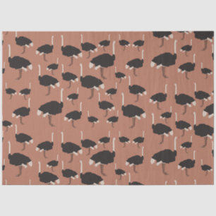 Papier Mousseline Motif d'illustration Ostrich Bird