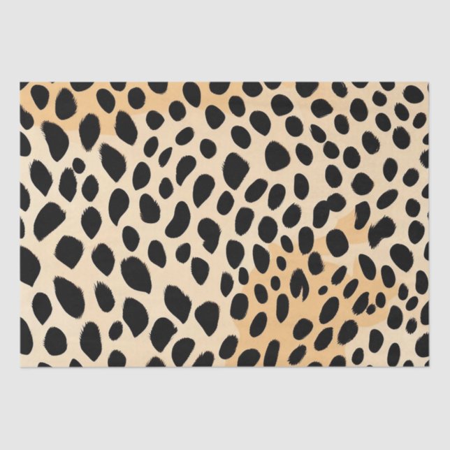 Papier Mousseline Motif d'impression Cheetah (Recto)