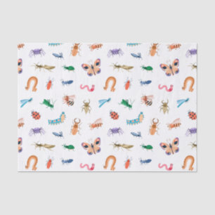Papier Mousseline Motif d'insectes coloré mignon