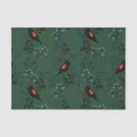 Motif d'oiseau-noir à ailes rouges
