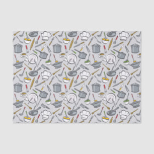 Papier Mousseline Motif d'outils de cuisine