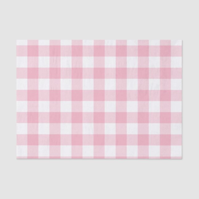 Papier Mousseline Motif du chèque en buffle rose (Recto)