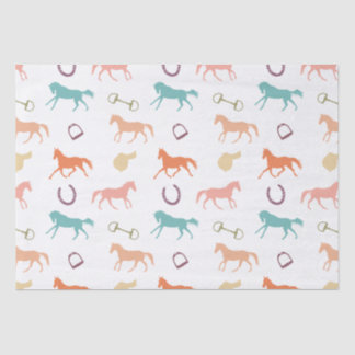 Papier Mousseline Motif du cheval anglais Fun Multicolor