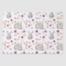 Motif du chouette lapin de Pâques et des fleurs du
