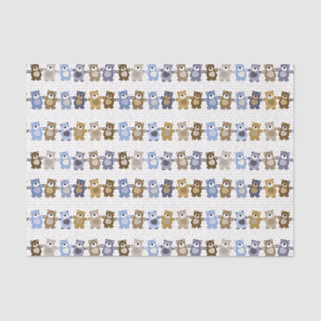 Papier Mousseline motif d'un ours de nounours de jouet (Recto)