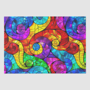 Papier Mousseline Motif élégant de vitrail arc-en-ciel