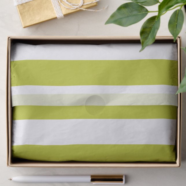 Papier Mousseline Motif élégant rayé chartreuse et blanc (Créateur téléchargé)