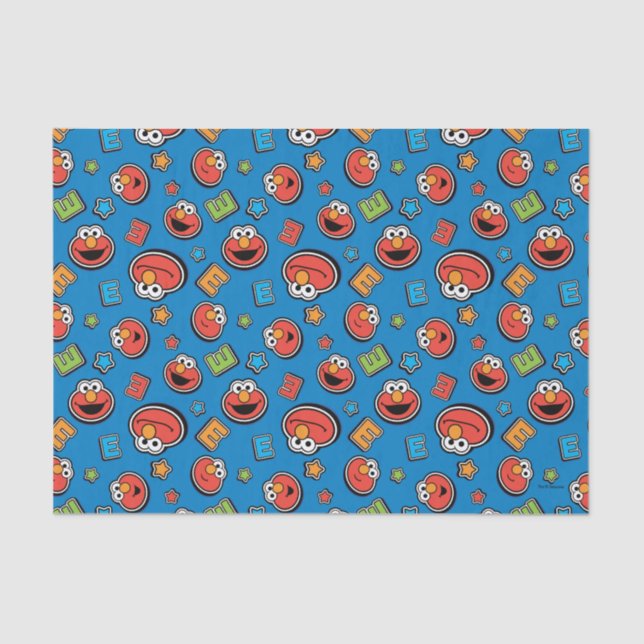 Papier Mousseline Motif Elmo Sticker (Recto)