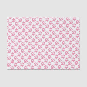 Papier Mousseline Motif Empreinte de patte rose