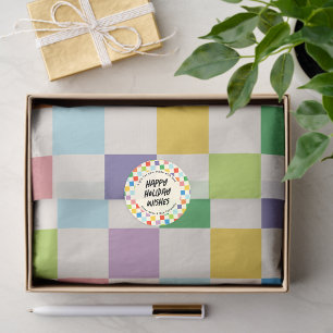 Papier Mousseline Motif en arc-en-ciel coloré
