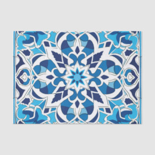 Papier Mousseline Motif en carreaux arabes amoureux découpage