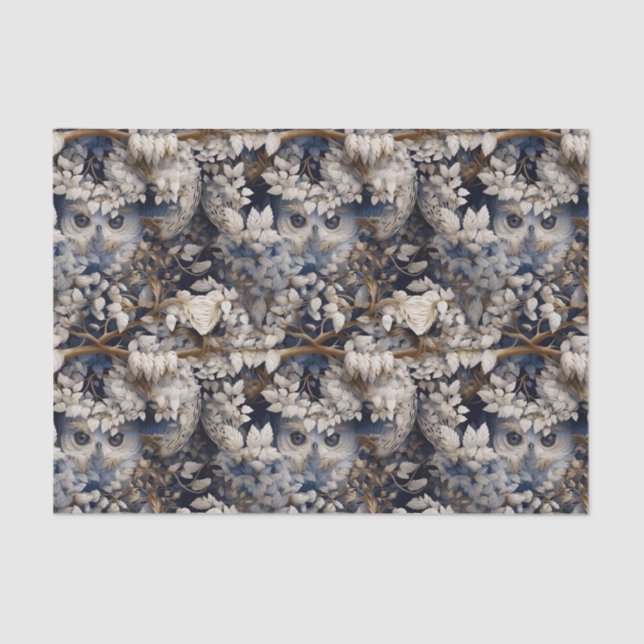 Papier Mousseline motif en carrelage de chouette cool (Recto)