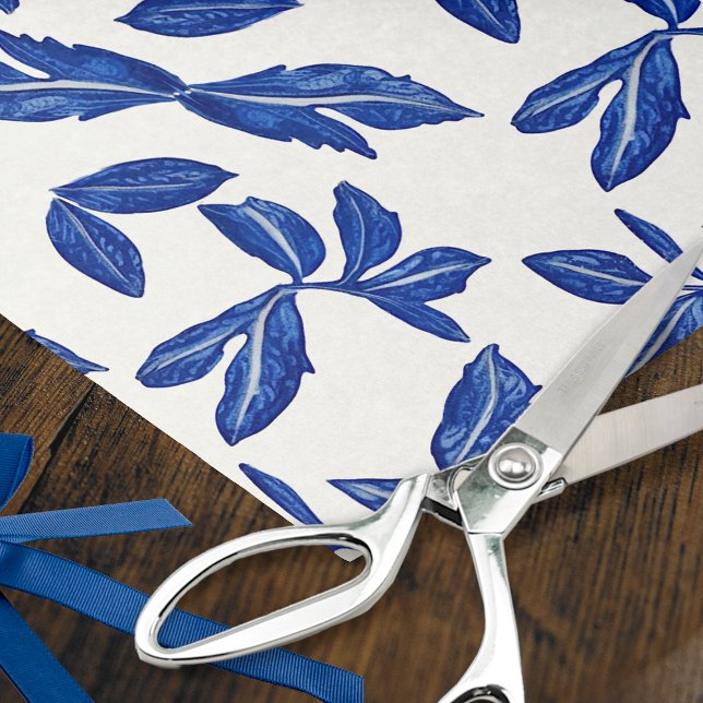 Papier Mousseline Motif en céramique bleue et blanche - Cadeaux / Ar (Créateur téléchargé)