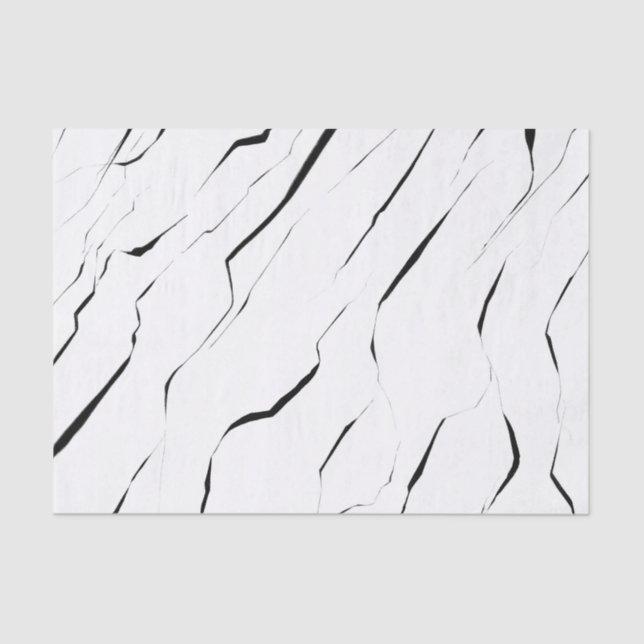 Papier Mousseline Motif en marbre blanc noir moderne (Recto)