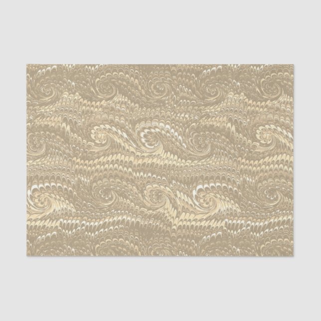 Papier Mousseline Motif en marbre moderne Abstrait beige perlées (Recto)