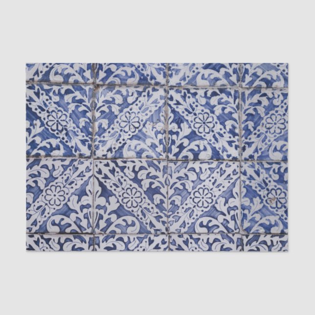 Papier Mousseline Motif en mosaïque marocaine espagnole Texture Vint (Recto)