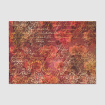 Motif éphémère d'automne doré rouge