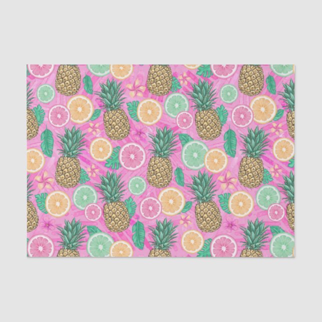 Papier Mousseline Motif Été Plage  (Recto)
