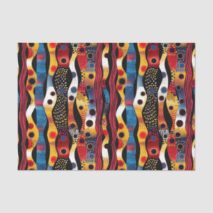Papier Mousseline Motif ethnique africain élégant aux couleurs vives