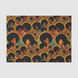 Papier Mousseline Motif Ethnique Africain Élégant aux Teintes Vives