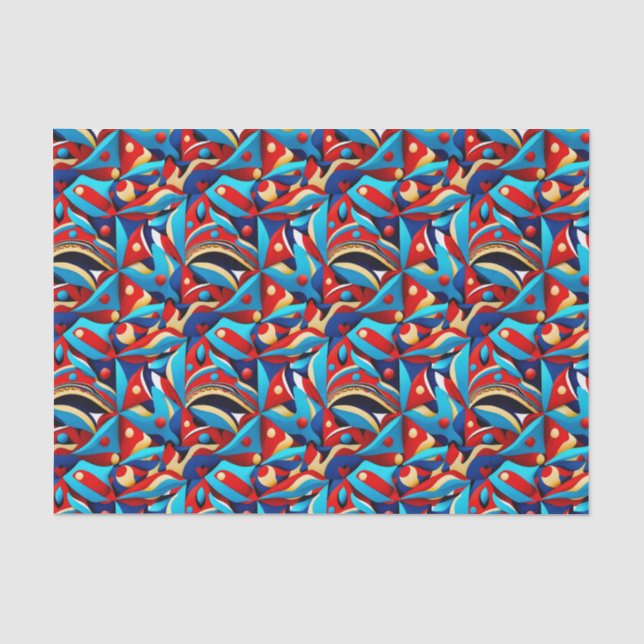 Papier Mousseline Motif ethnique, Conception ethnique, Ethique (Recto)