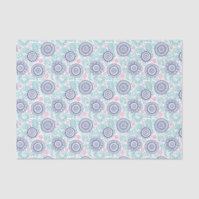 Papier Mousseline Motif ethnique de Paisley (Recto)