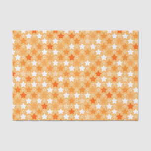 Papier Mousseline Motif étoile orange