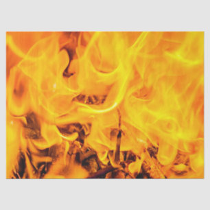 Papier Mousseline Motif Feu Et Flames