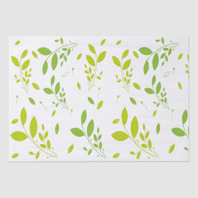 Papier Mousseline motif feuille (Recto)
