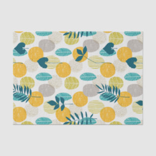 Papier Mousseline Motif feuille coloré