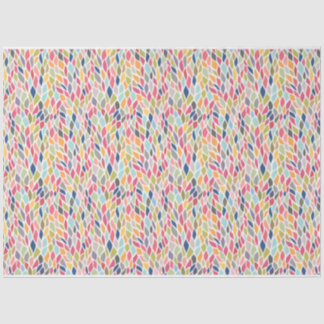 Papier Mousseline Motif Feuille coloré Enveloppement tissu doux