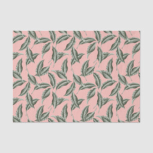 Papier Mousseline Motif Feuille du jardin tropical